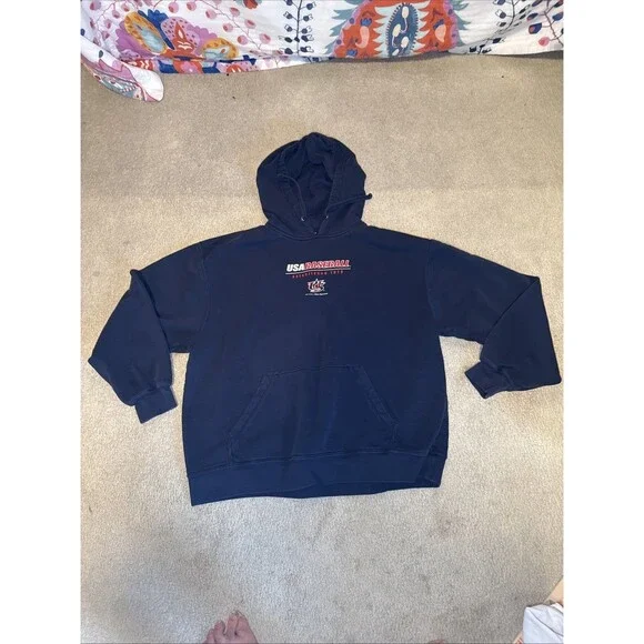 Team USA Baseball Officially Licensed Sweatshirt Hoodie Blue WBC | Mens XXL - Picture 2 of 8